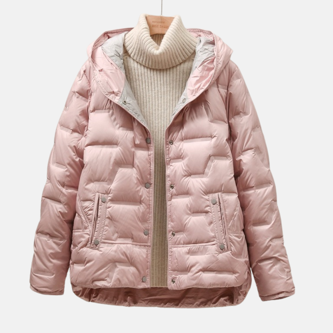 Stilla | Jakke Quilted Puff Aftagelig Hætte Trykknaplukning