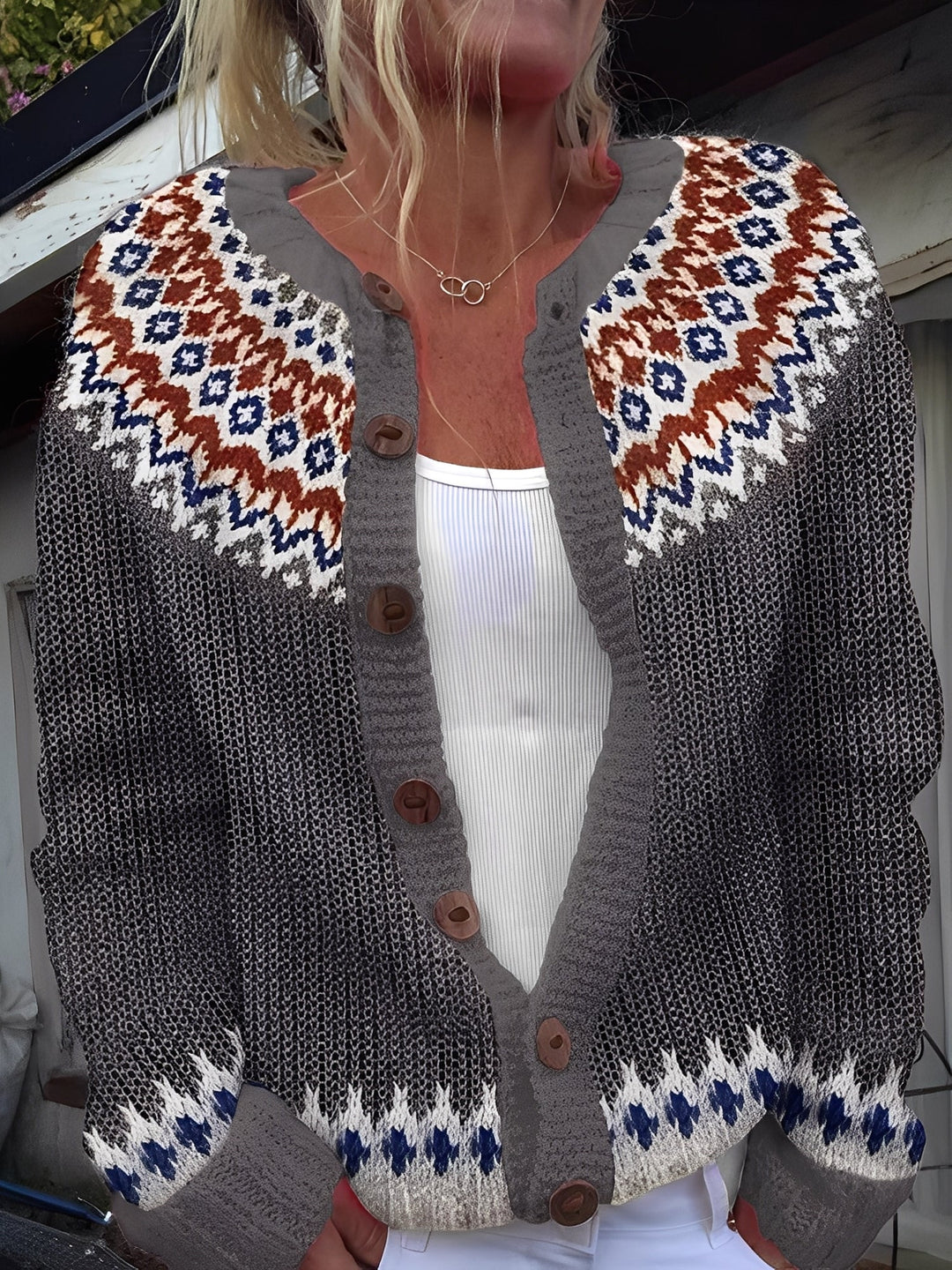 Stilla | Elegant Dames Strikjakke med Knapper