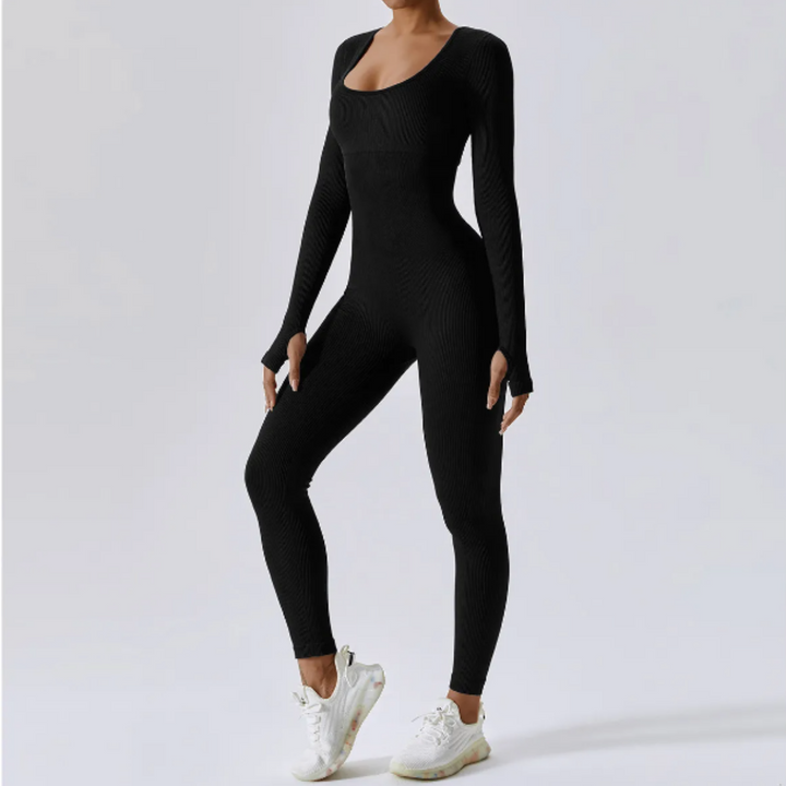 Stilla | Enkeltfarvet langærmet overall sportswear