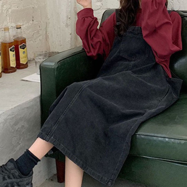 Stilla | Casual Denim Stropkjole Med Foran Lomme