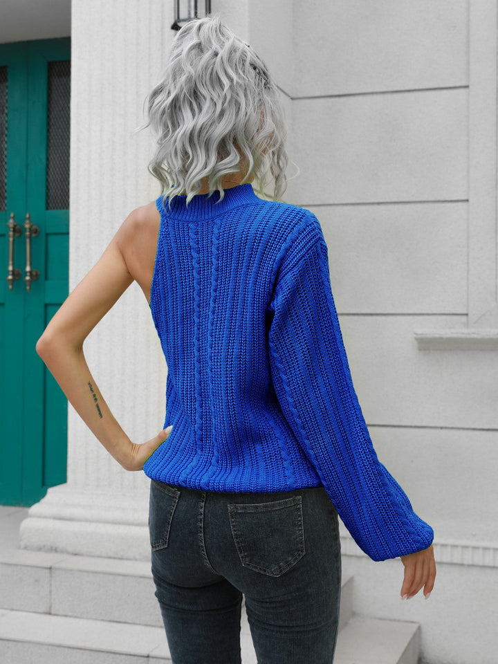 Stilla | Strik Rund Hals Asymmetrisk Sweater