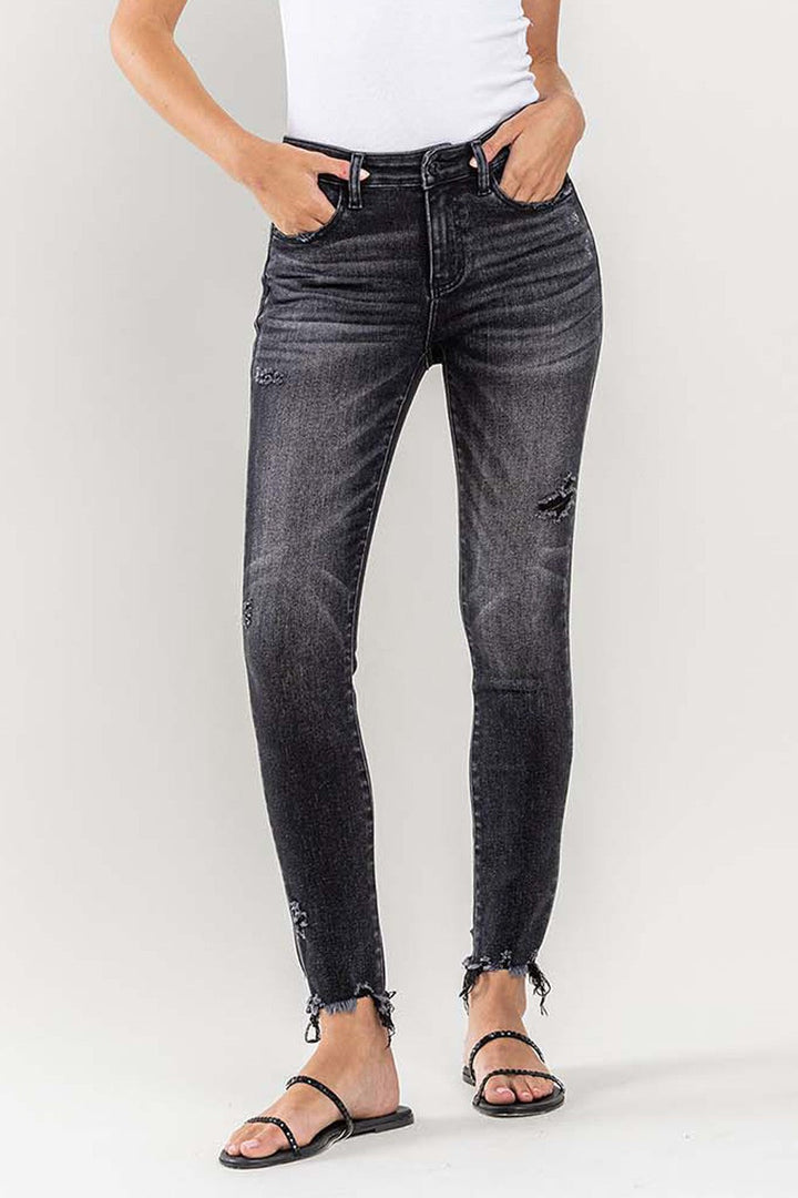Stilla | Raw Hem Cropped Skinny Jeans