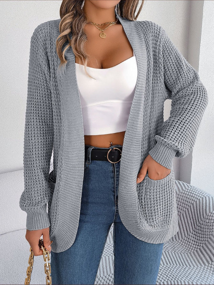 Stilla | Front langærmet cardigan med lommer