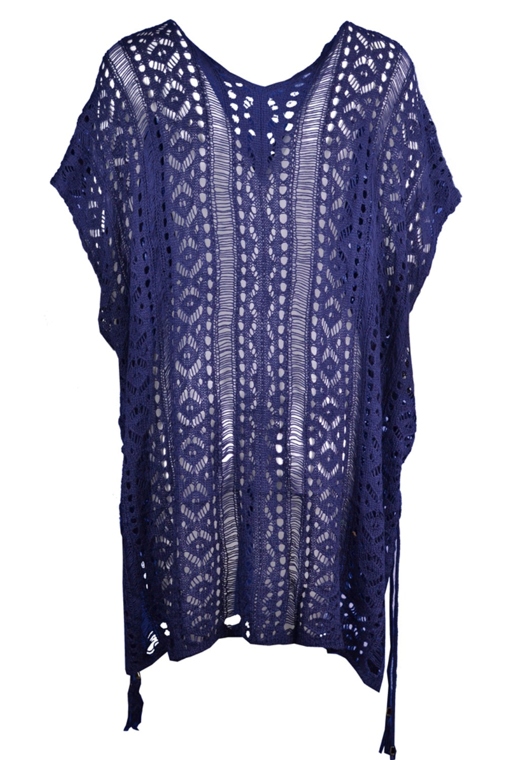 Stilla | V-hals Cover-up Med Frynse