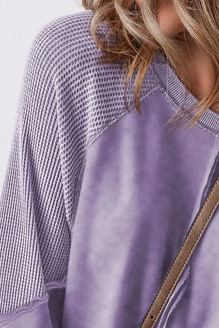 Stilla | Sweatshirt med lange ærmer og synlige sømme