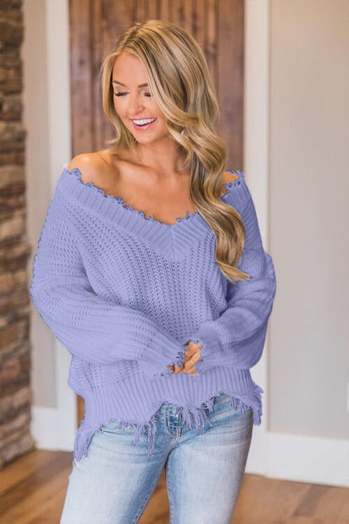 Stilla | Hem Dropped Shoulder Sweater