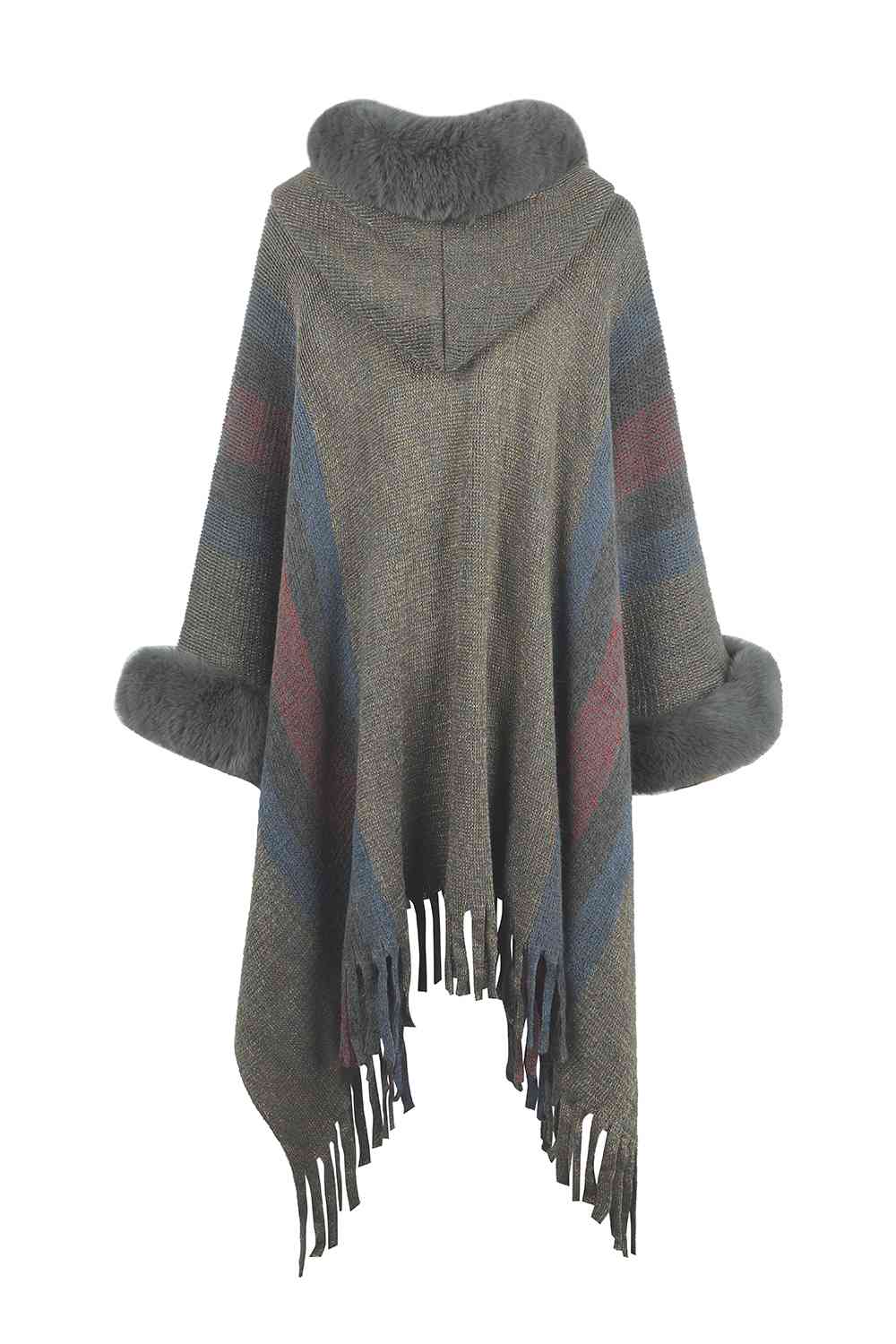 Stilla | Block Fringe Detail Poncho