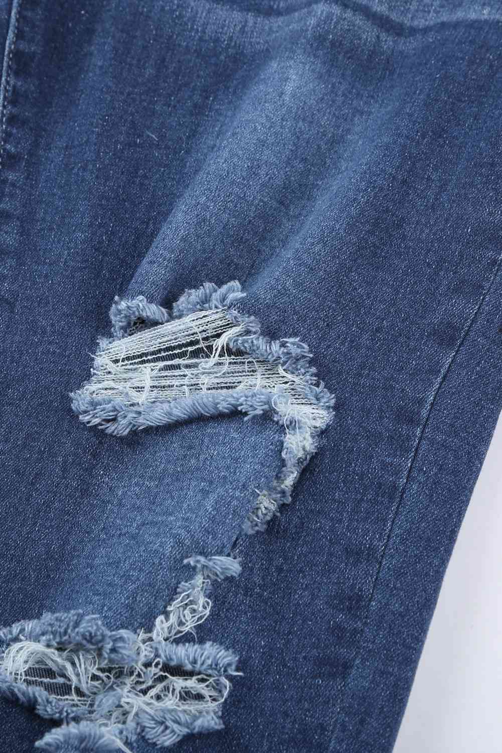 Stilla | Høj Talje Distressed Hem Detail Jeans
