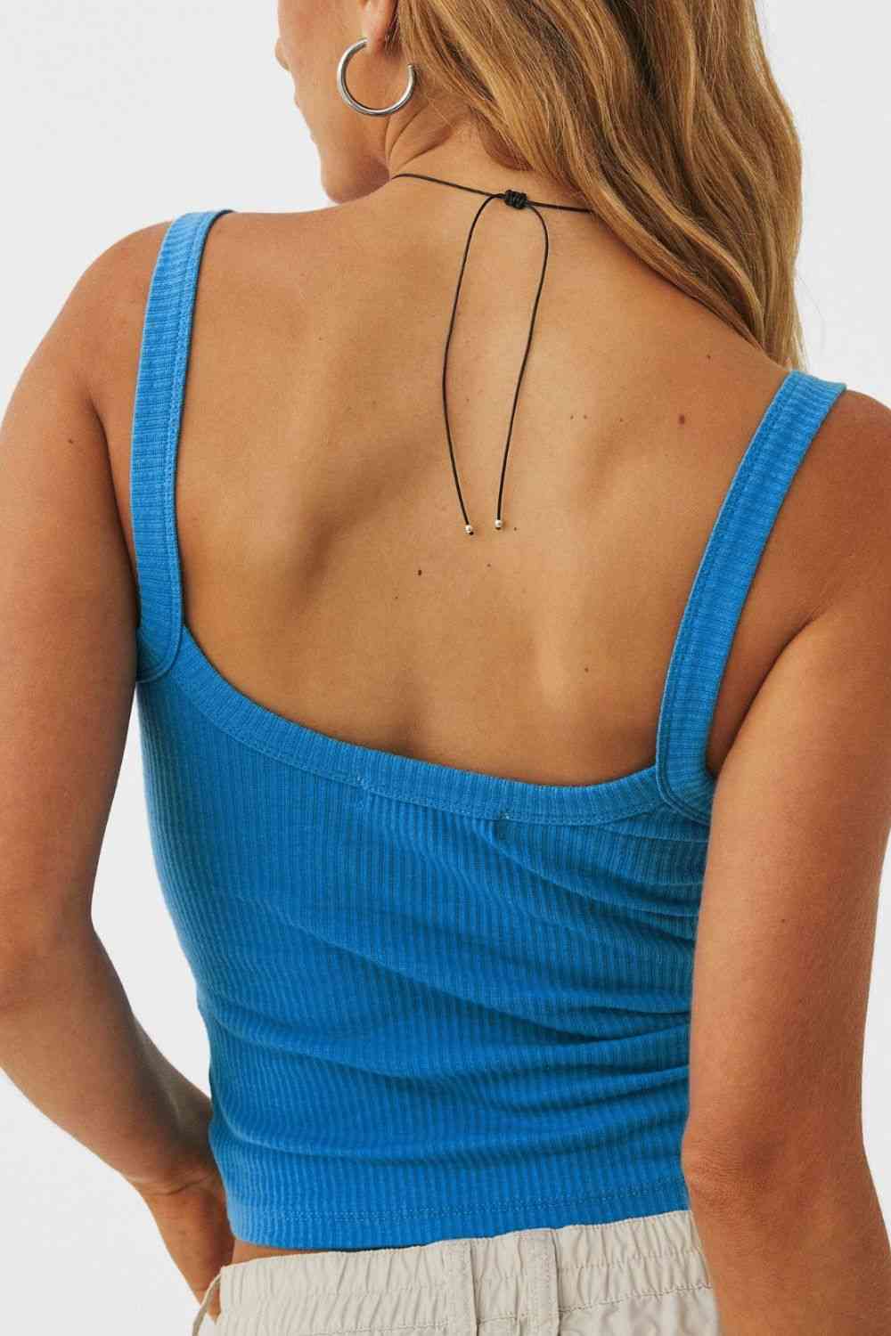 Stilla | Dine Drømme Ribbet Cropped Cami