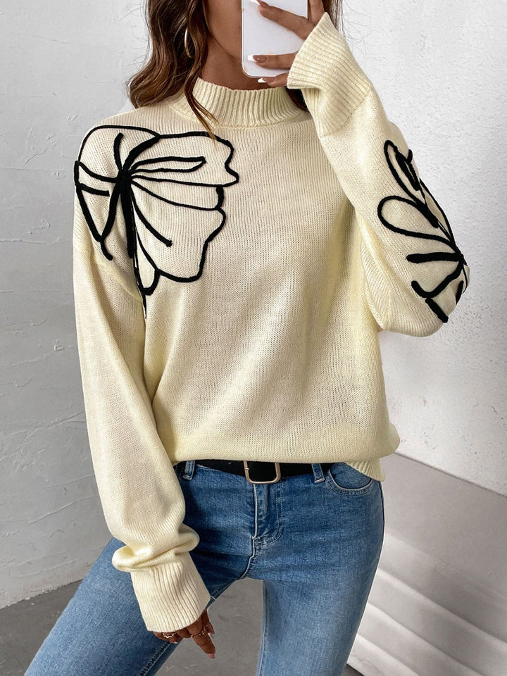 Stilla | Pullover Perfee med lange ærmer, ståkrave og dybe skuldre