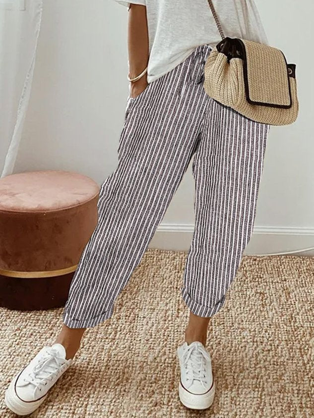 Stilla | Ant Sweat Luxe Linned Bukser