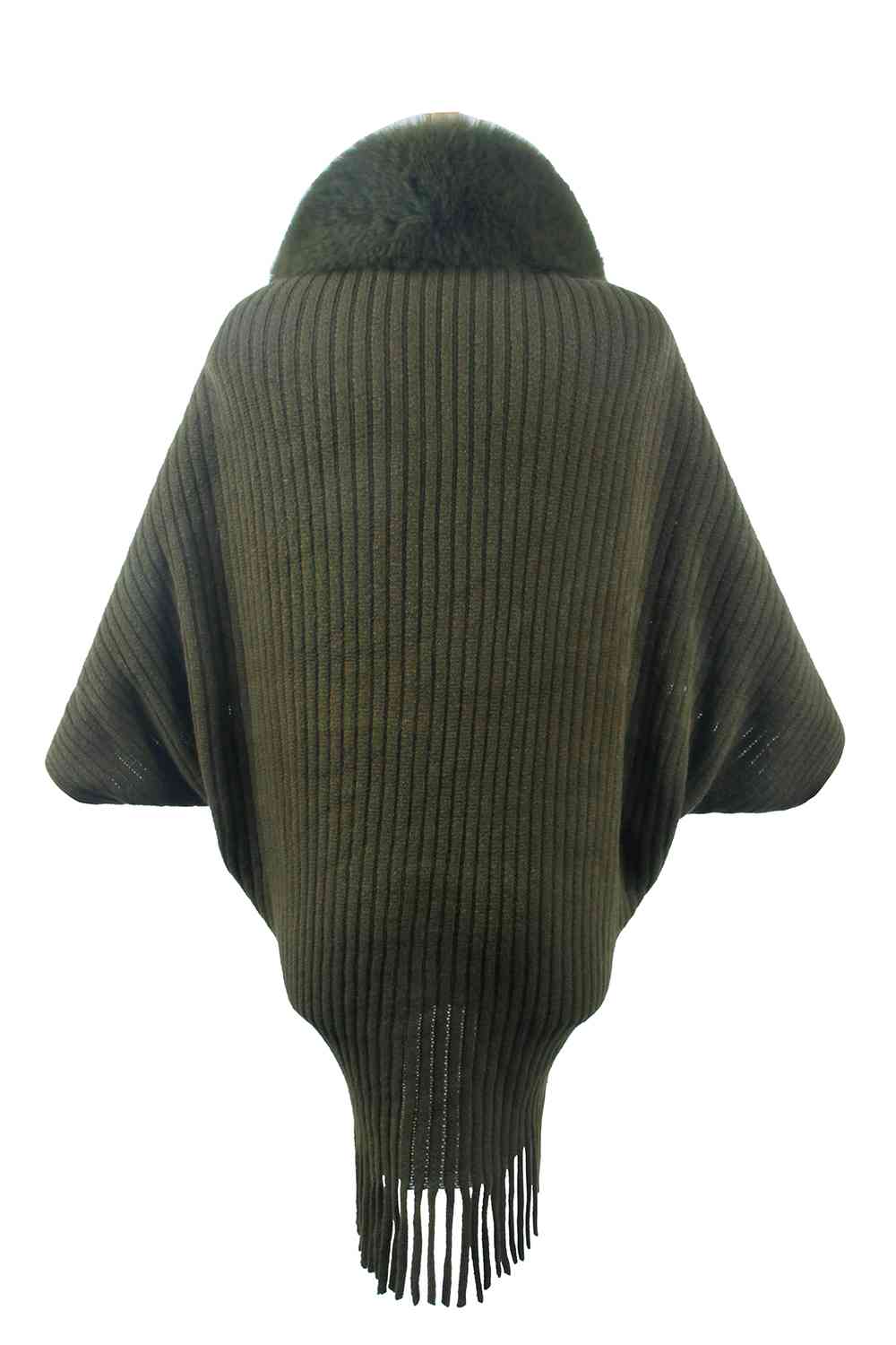 Stilla | Detaljeret Langærmet Ribbet Poncho