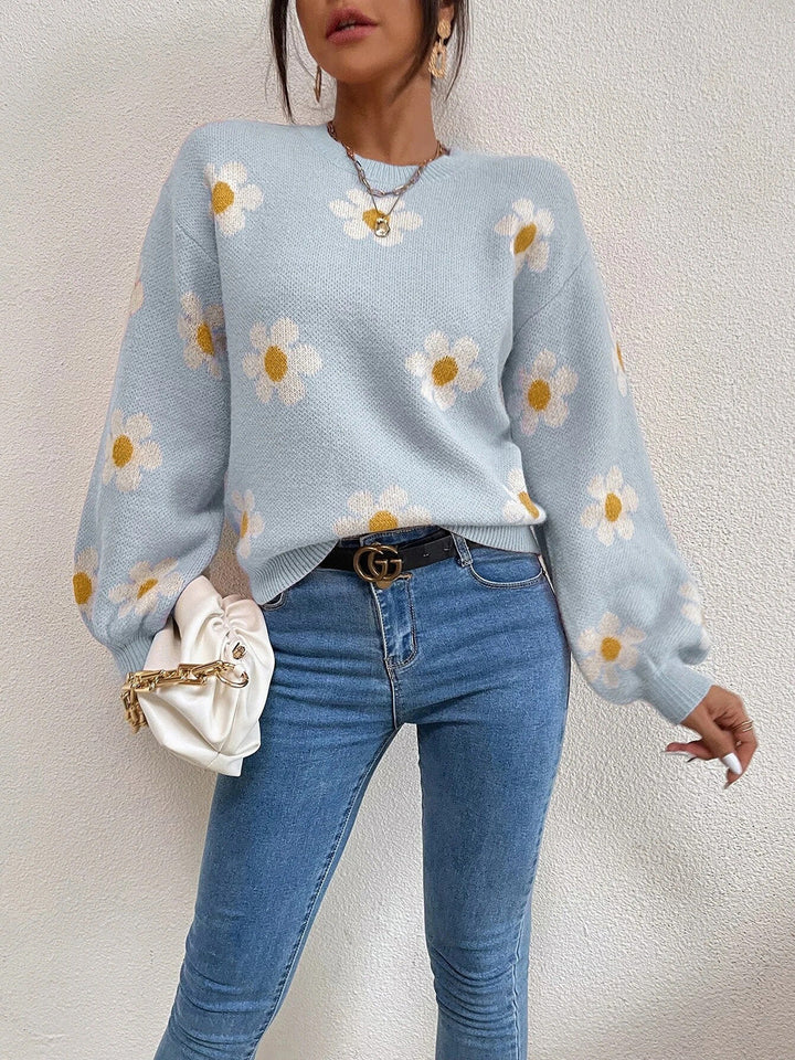 Stilla | Rund Hals Lantern Ærme Sweater