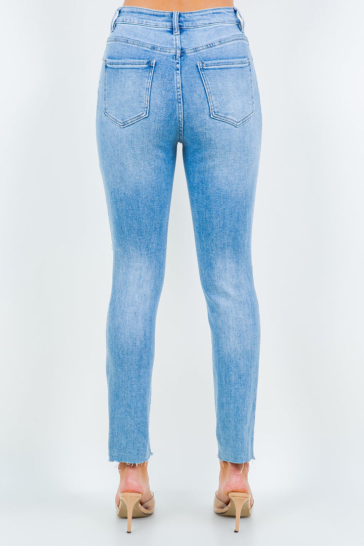 Stilla | Bazi Høj Talje Ødelagte Jeans
