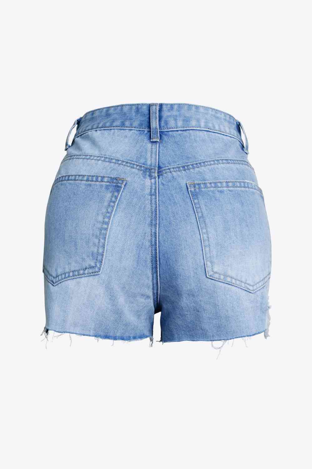 Stilla | Størrelse Distressed Bead Denim Shorts
