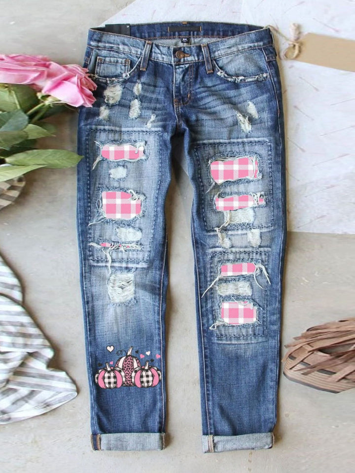 Stilla | Printed Straight Jeans