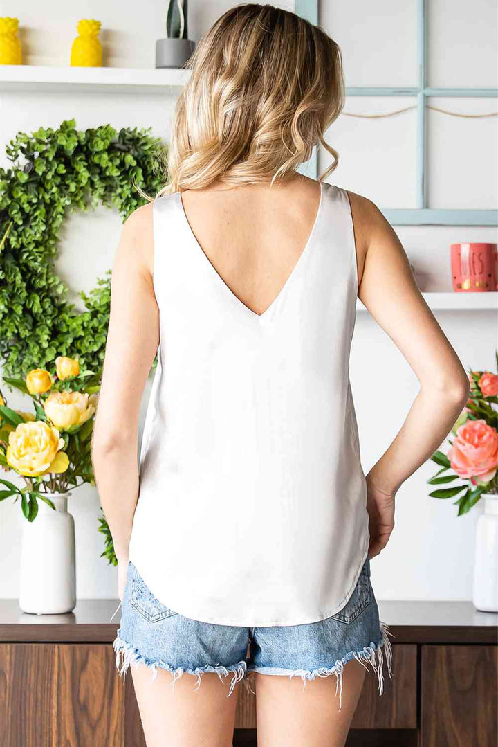 Stilla | Hem V-hals Tank Top