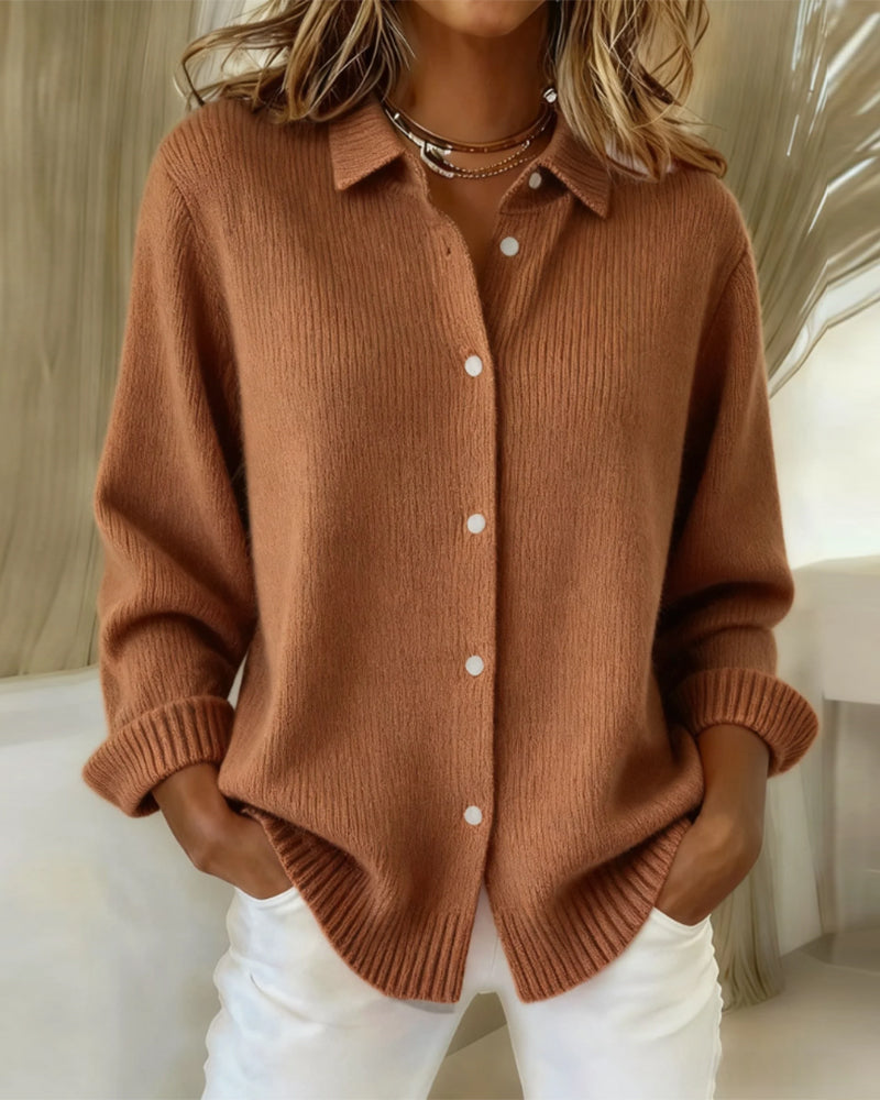 Stilla | Pullover med revers i ensfarvet