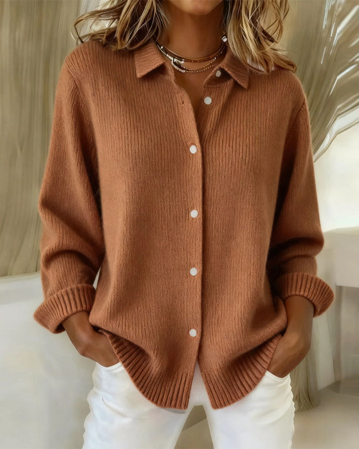 Stilla | Pullover med revers i ensfarvet