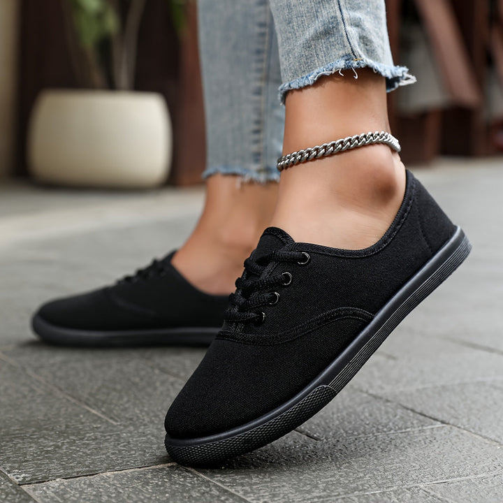 Skovae | Behagelige Lave Canvas Sneakers I Hvid