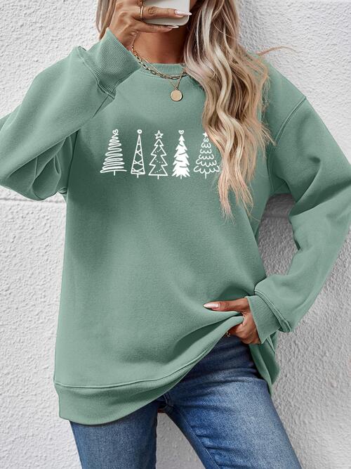 Stilla | Træ Grafik Drop Skulder Sweatshirt