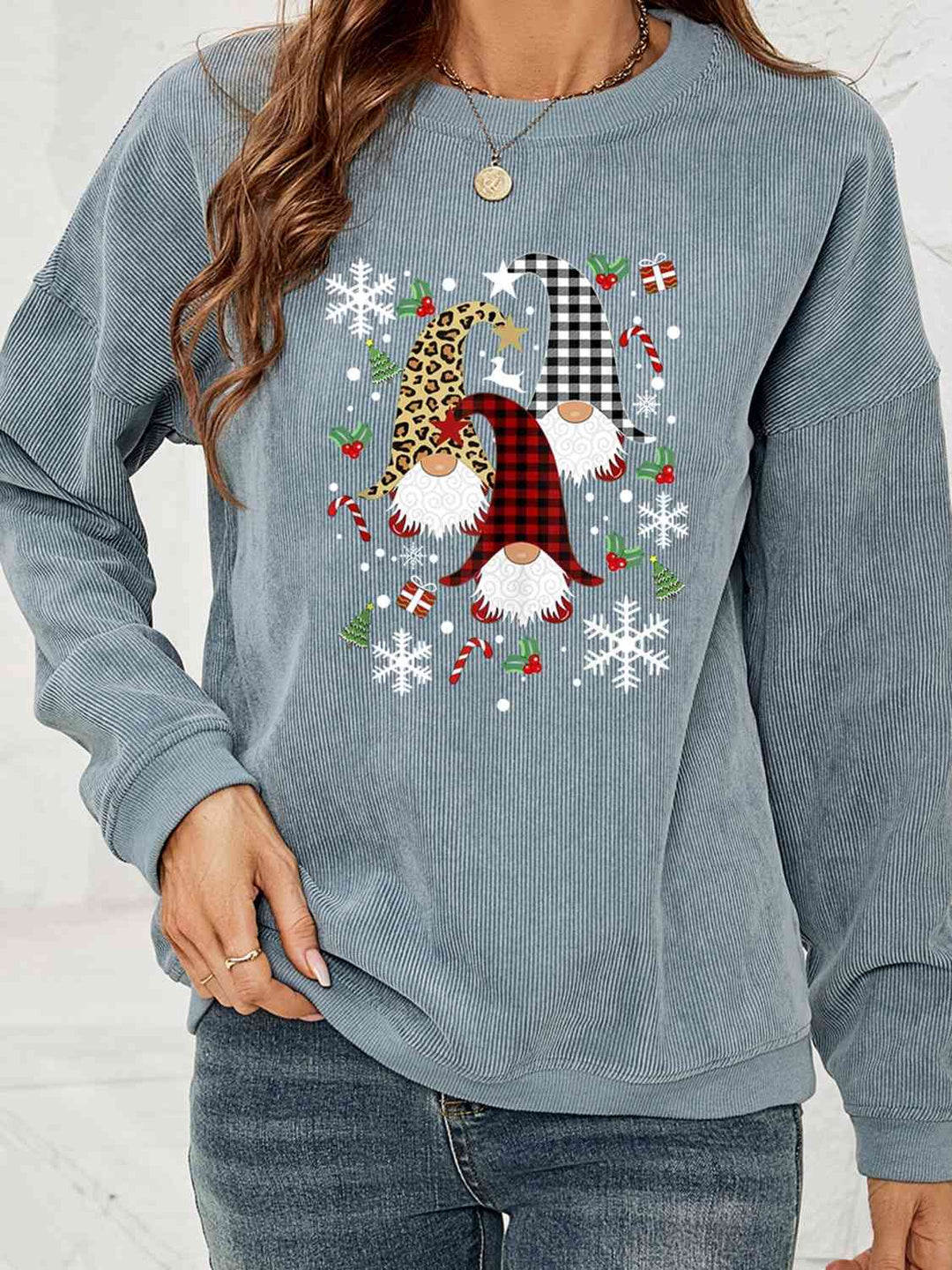 Stilla | Gnome Graphic Drop Shoulder Sweatshirt