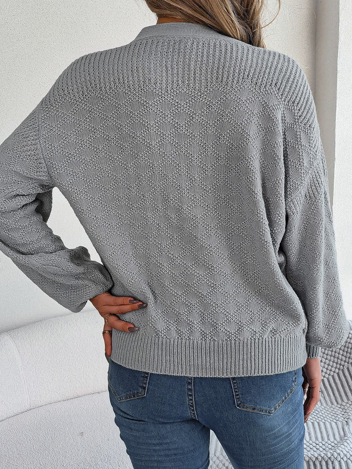 Stilla | Knap V-hals Langærmet Sweater