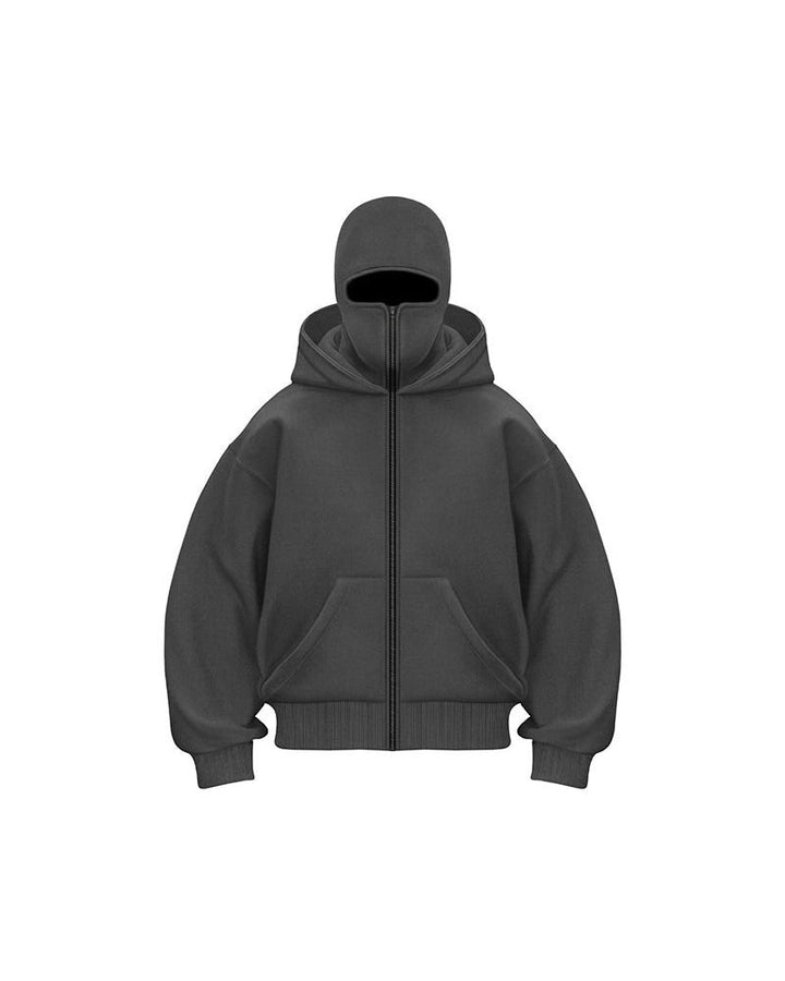 Stilla | Sweatshirt jakke med dobbelt hætte og lynlås