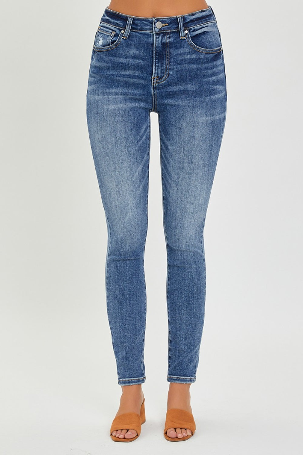 Stilla | Full Size Mid Rise Ankle Skinny Jeans