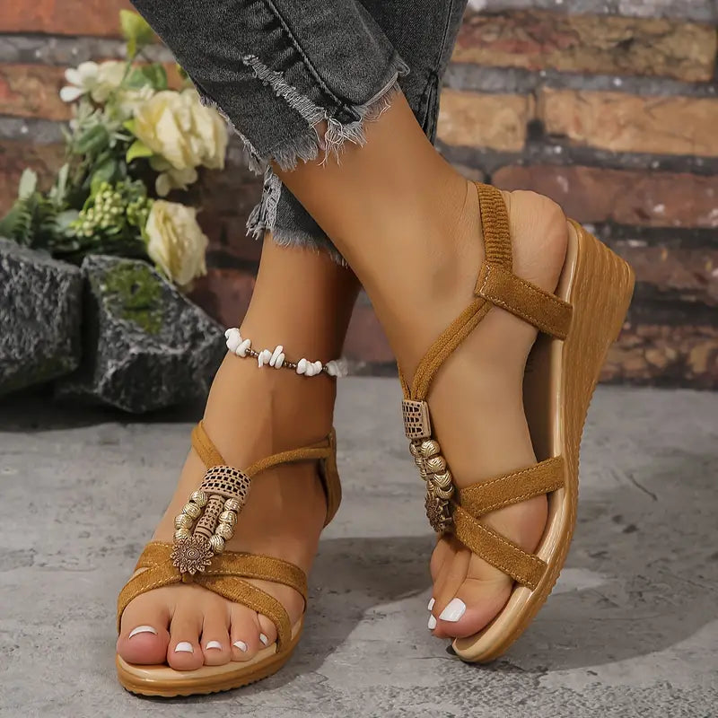 Stilla | Wedge sandals i boheme stil