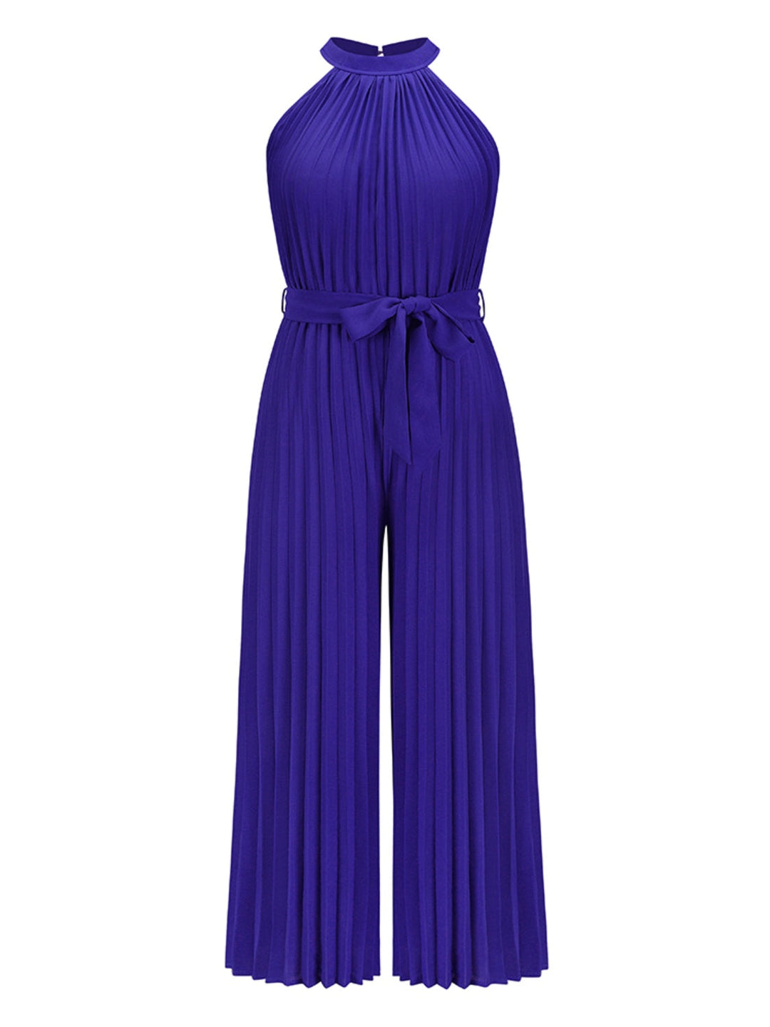 Stilla | Bundet Plisseret Ærmeløs Jumpsuit
