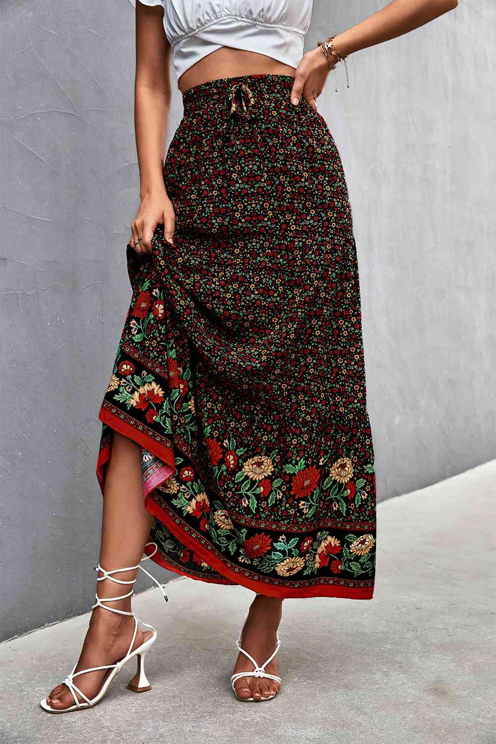 Stilla | Tie Maxi Skirt