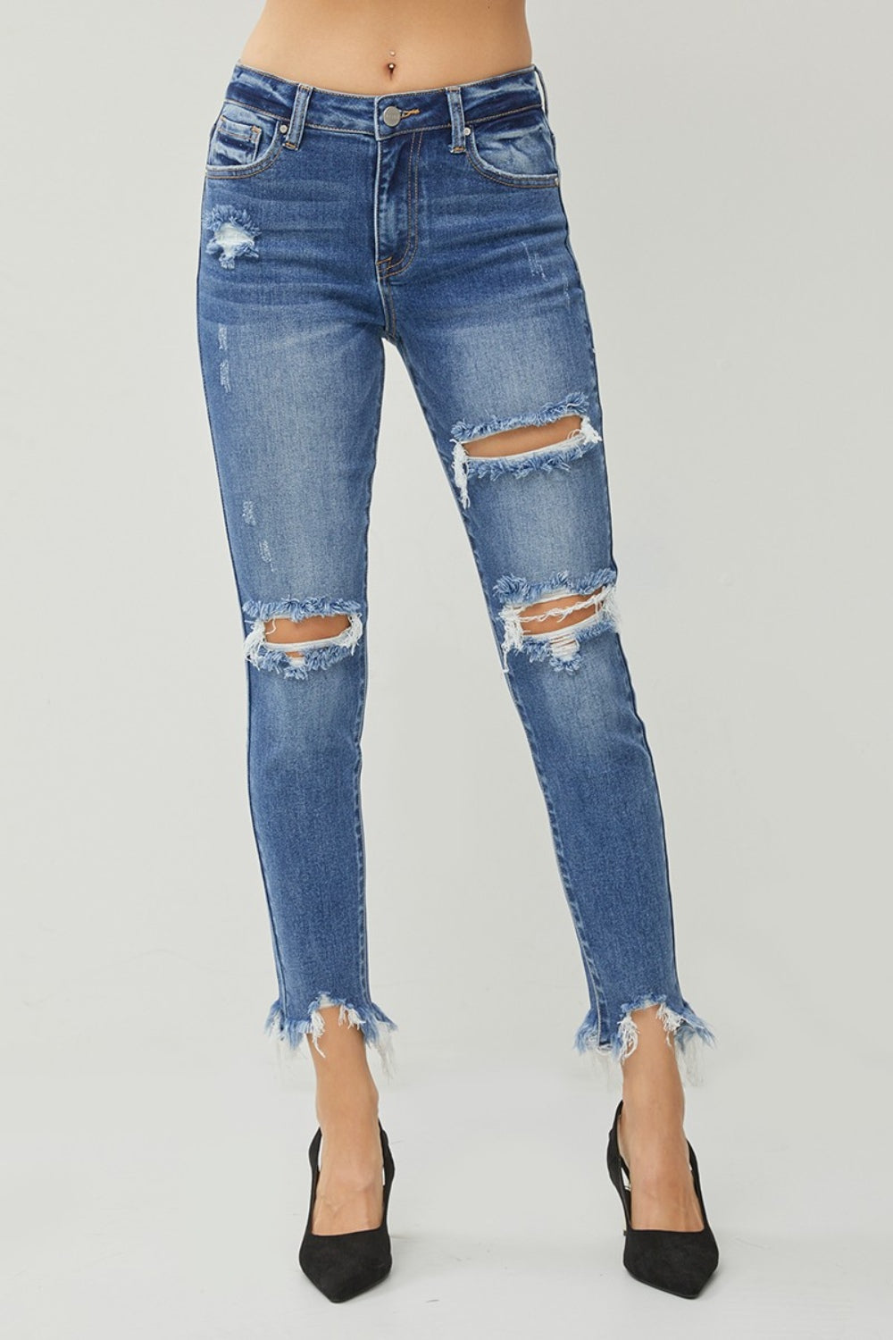Stilla | Slidt Flosset Kant Slim Jeans