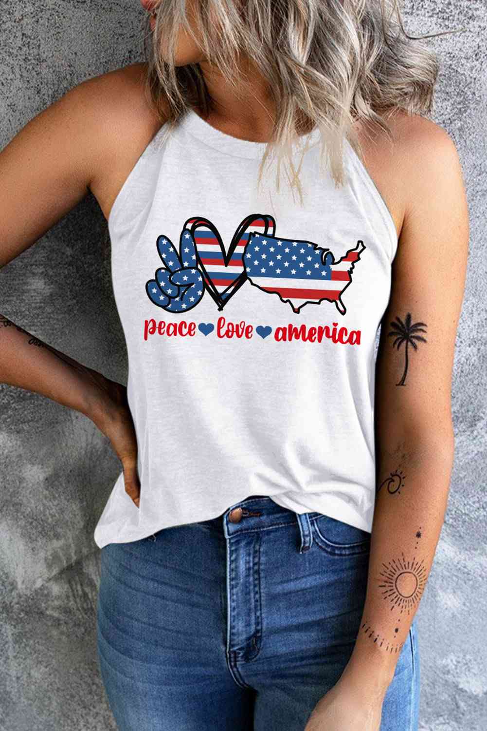 Stilla | Love America Grafik Tank