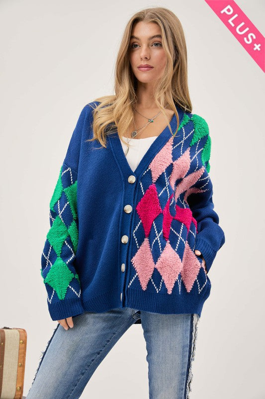 Stilla | V Hals Knap Front Cardigan