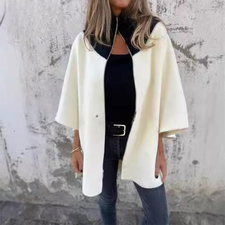 Stilla | Stilfuld To-Farvet Lang Jakke til Elegante Lag-På-Lag Looks