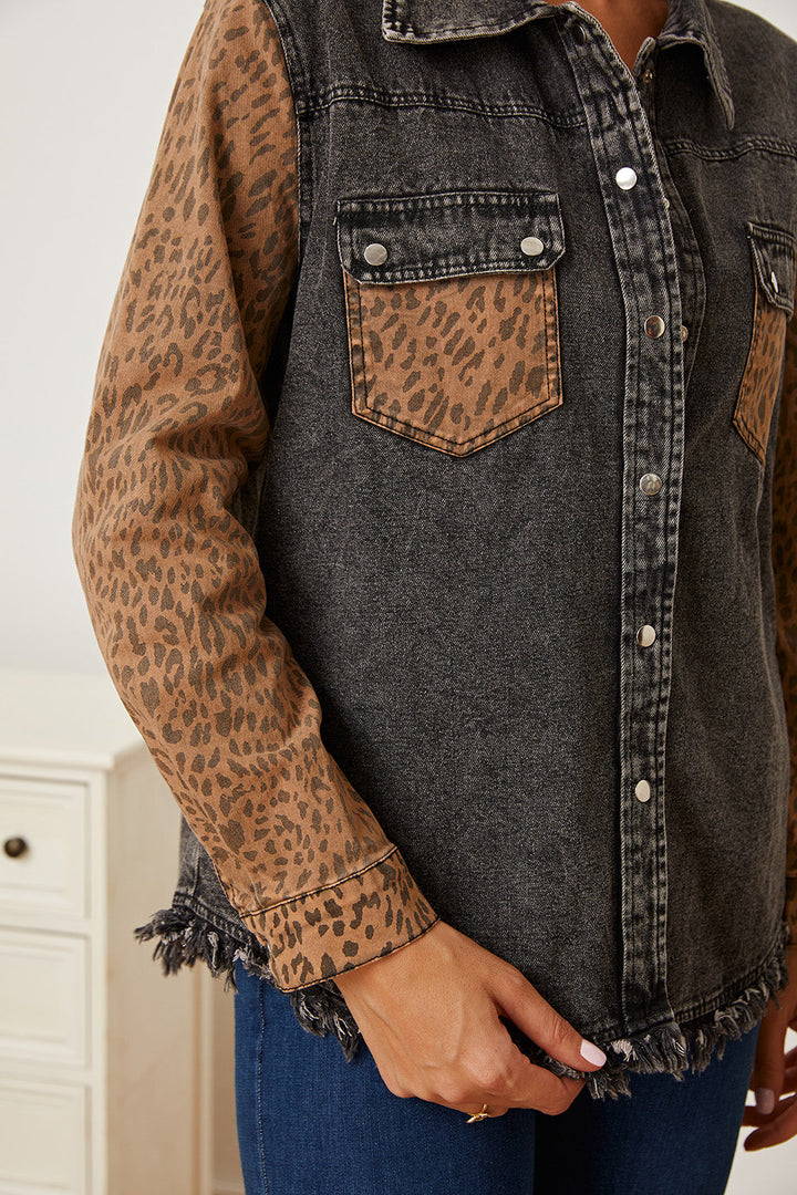 Stilla | Raw Hem Pocketed Denim Jakke
