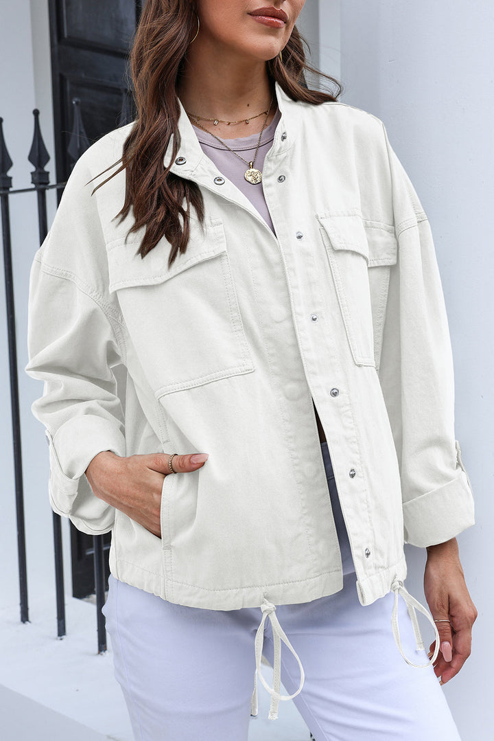 Stilla | Snap Down Dropped Shoulder Denim Jakke