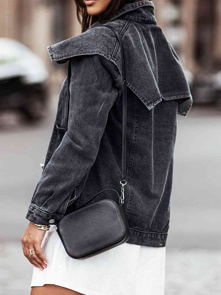 Stilla | Neck Knap Ned Denim Jakke