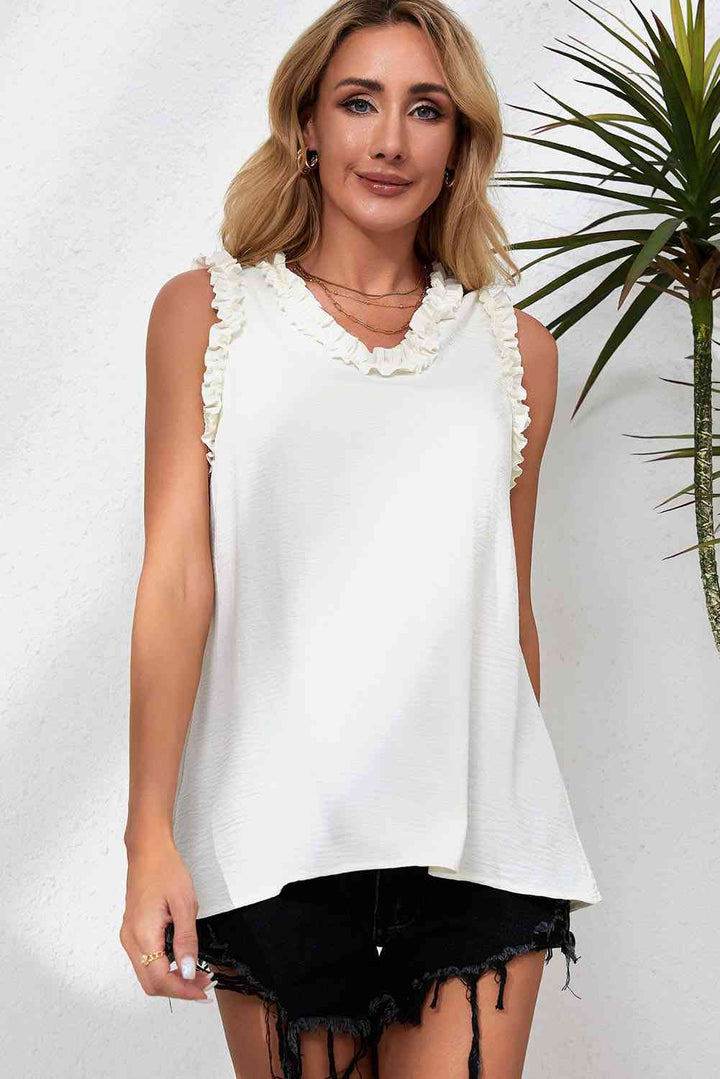 Stilla | Trim V-hals Tekstureret Tank