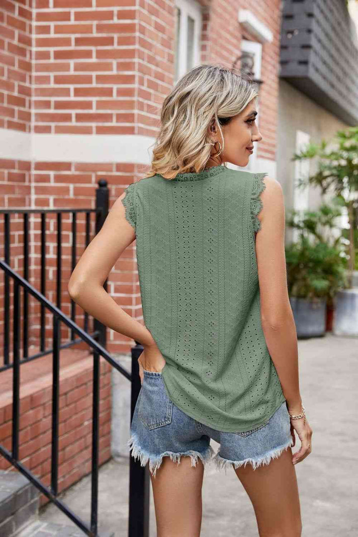 Stilla | Blondekant V-hals Tank