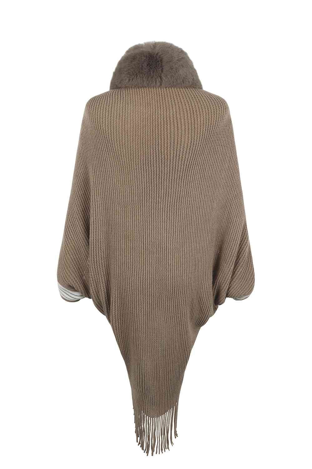 Stilla | Frynse Detalje Langærmet Poncho