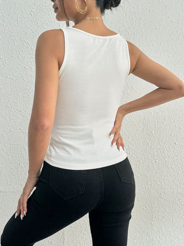 Stilla | Detalje Firkanthals Bred Strop Tank