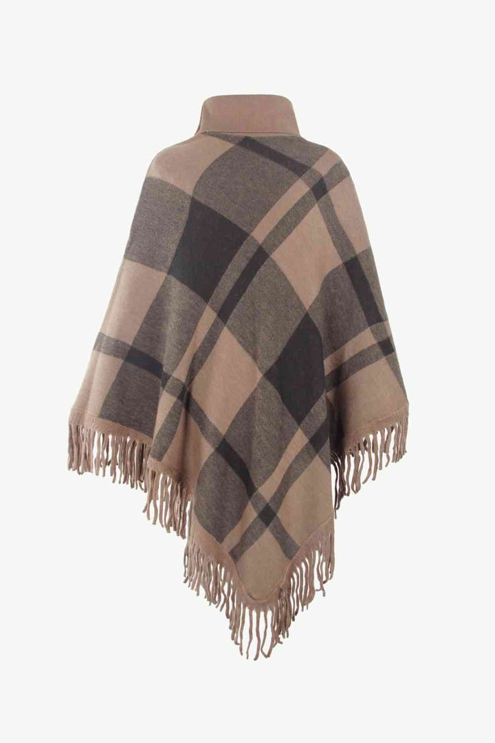 Stilla | Turtleneck Frynse Kant Poncho
