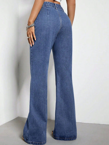 Stilla | Talje Bootcut Jeans med Lommer