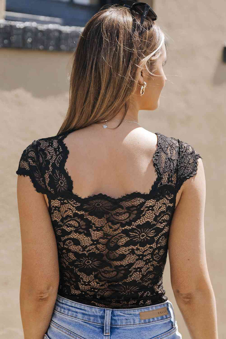 Stilla | Sweetheart Hals Blonder Bodysuit