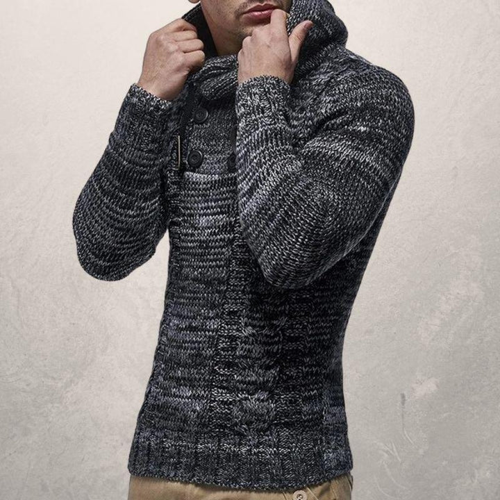 Stilla | Uld Kabelstrik Hættetrøje Slim Fit Pullover