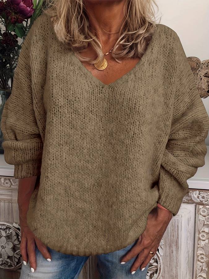 Stilla | Oversized V-Udskæring Pullover