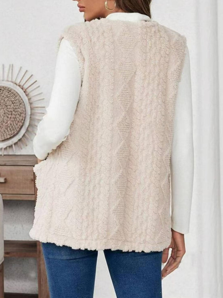 Stilla | Fuzzy Vest Med Åben Forside og Lommer
