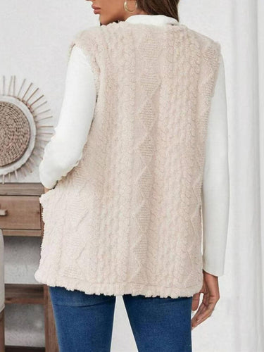 Stilla | Fuzzy Vest Med Åben Forside og Lommer